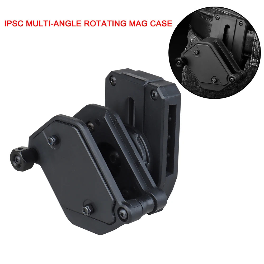 IPSC Magazine Pouch Adjustable Multi-Angle Speed Mag Carrier Holster for 1911, G17, Hi-CAPA, PX4, XDM and Other Pistol Magazines