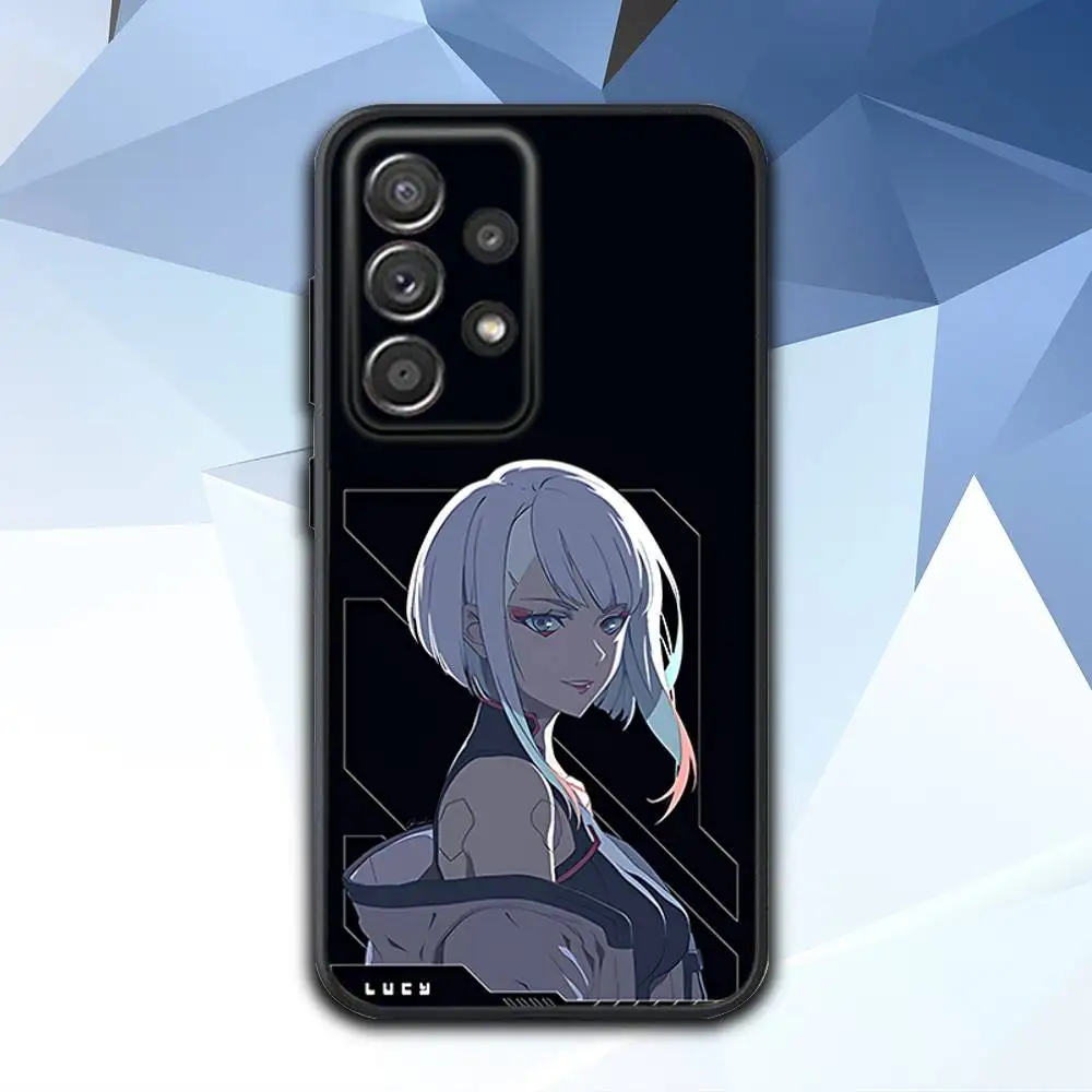 L-Lucy Game c-cyberpunk coque de téléphone pour Samsung S 25,24,23,22,30,21,10,9,Ultra,Plus,Lite,FE,4,5 G coque noire souple