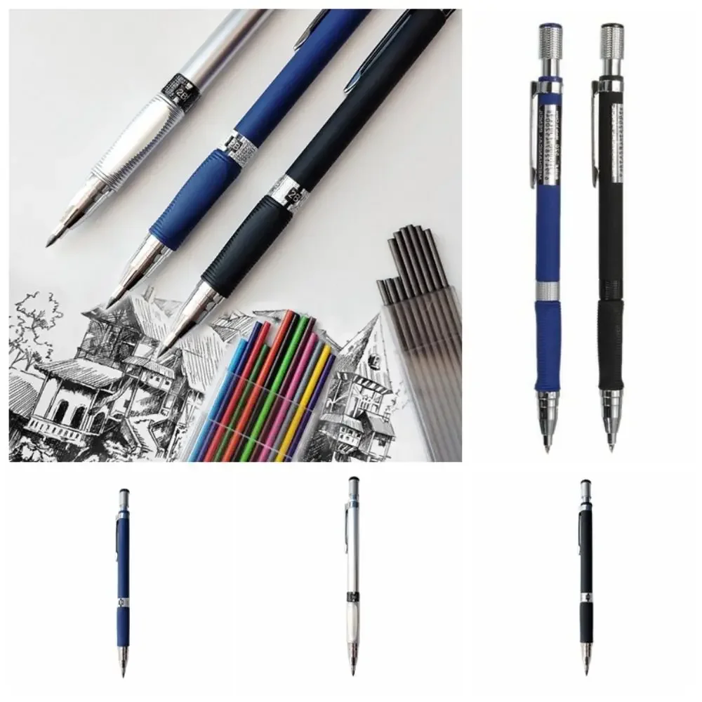 3 Color Sketching Mechanical Pencil Drawing Drafting Propelling Pencil 2.0mm 2B Automatic Pencil Student