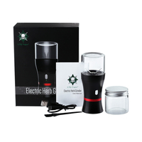 LTQ Vapor Electric Herb Grinder Tobacco Grinder 1100mAh Battery 3.2V-4.2V Full Voltage Glass Chamber
