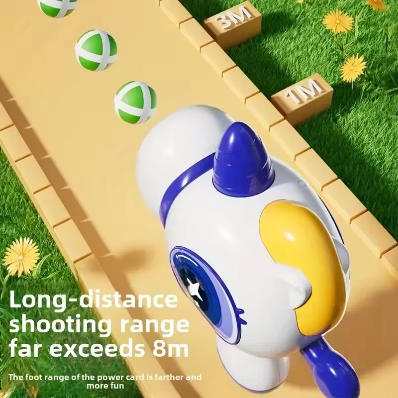 La pistola giocattolo per bambini con palla di dinosauro che può palline appiccicose catapulta è un giocattolo educativo adatto sia per ragazzi che per ragazze come