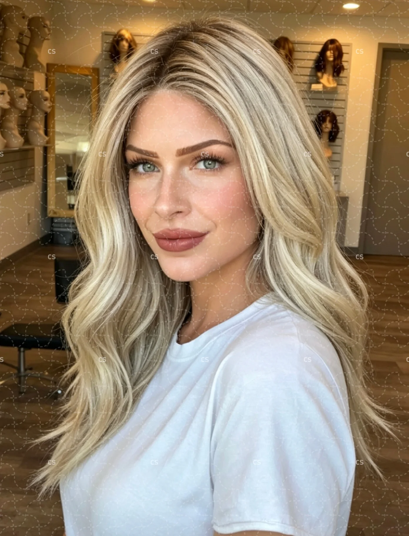 18inch Glueless Highlighted Blond Wig 150 Density Body Wave 13x4 Lace Frontal with Baby Hair Pre-Plucked Soft 100% Human Hair view 2