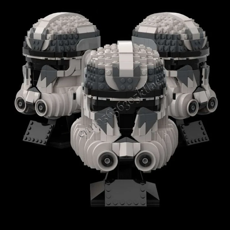 896PCS Space Battle Bad Batches Helmet Clone Boost Star Movie Ultimate Collection Buil Custom Architecture DIY Model Toys Gifts