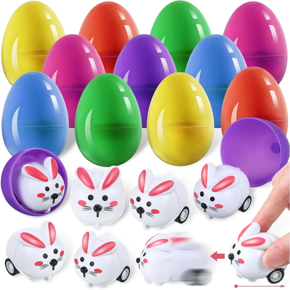 풀백 자동차 세트 합금 동물 모형 ‌ 레이싱 차량 자동차 장난감 서프라이즈 에그 소년 소녀 유아 파티 선물 크리스마스 선물