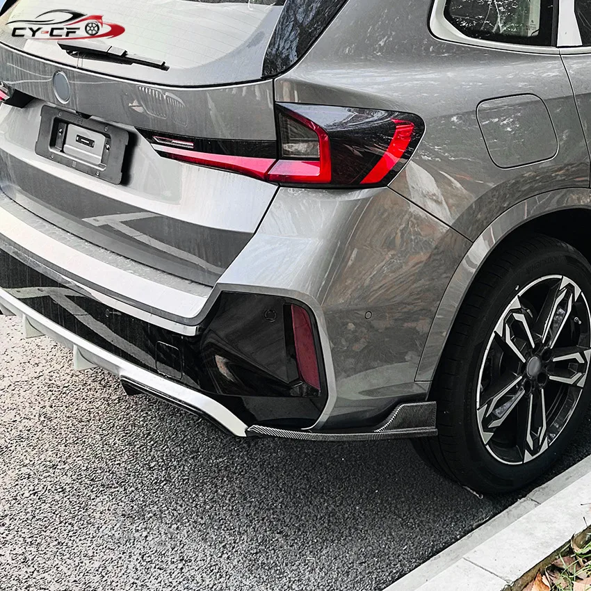 Car Rear Bumper Splitters Flaps Apron For BMW X1 IX1 U11 M Sport 2023 2024 Rear Splitters Diffuser Lip Winglets Canards