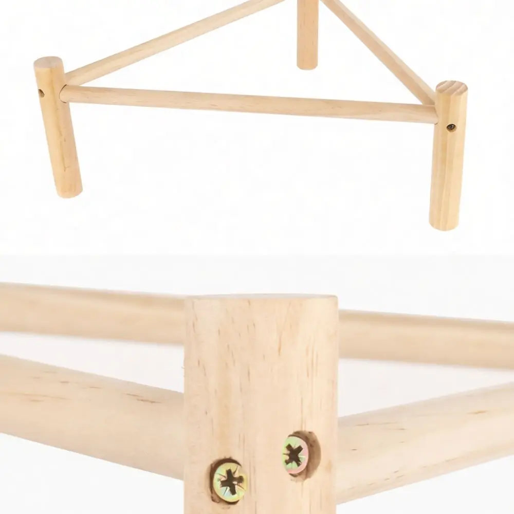 Wooden Bird Platform Stand For Small Parrots Natural Material Claw Grinding Stick Budgie Cockatiel Cage Interactive Training