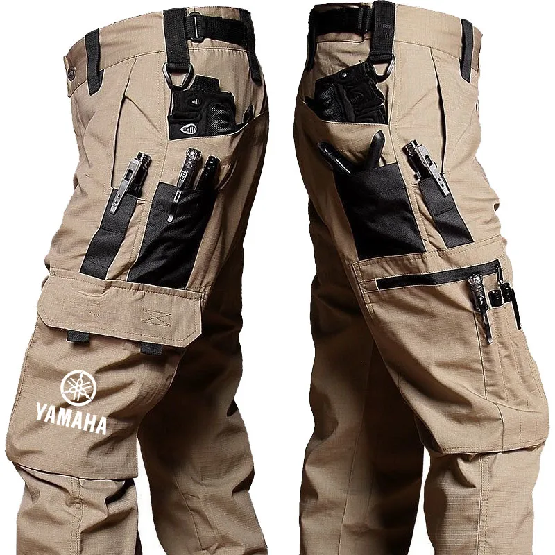 Men's Work Pants, Quick-Drying Tactical Pants, L;ong Pants, Black, Outdoor Sports, Hiking, Fishing, Multi-Functional Pants