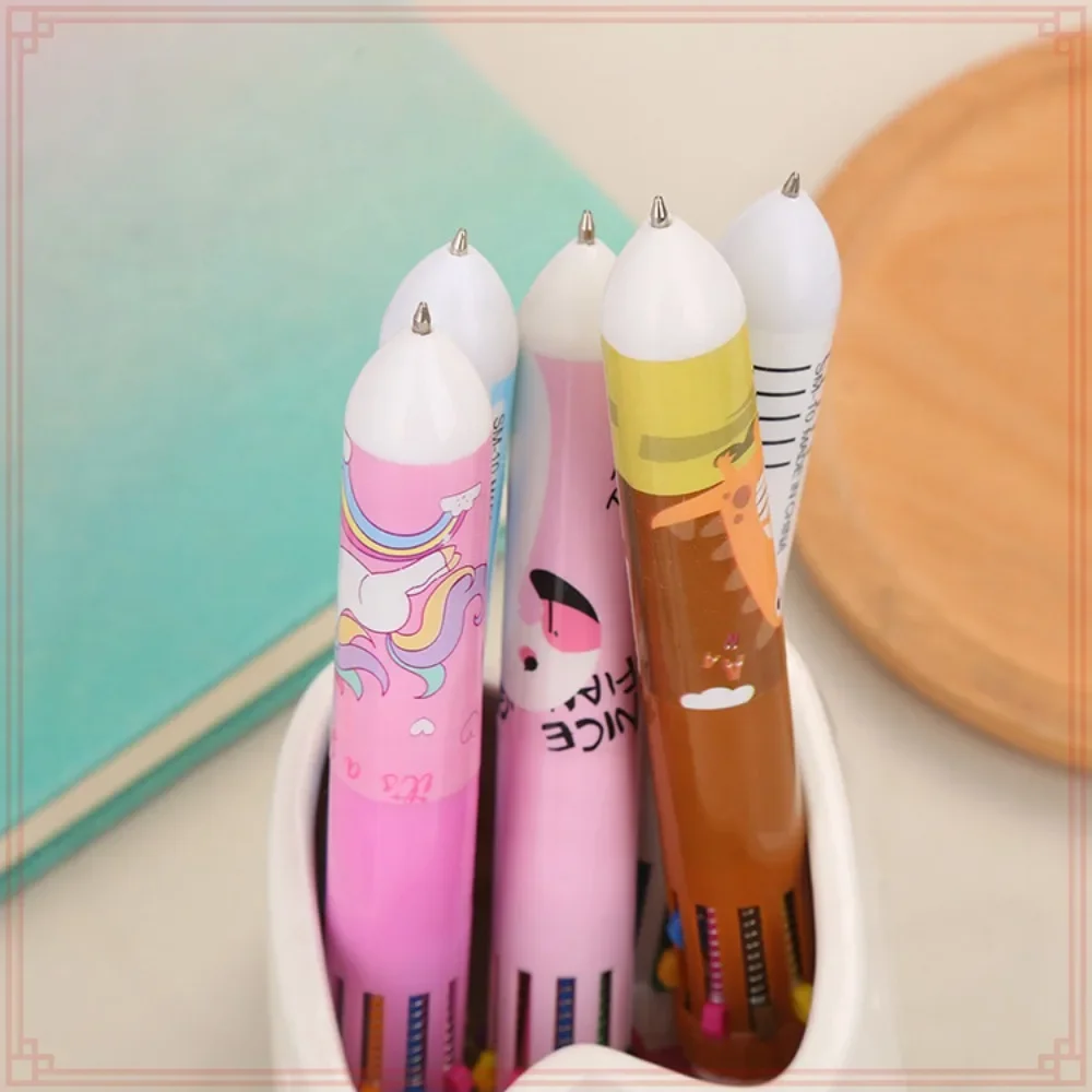 12 Pcs Wholesale Cute Cartoon Astronaut Dinosaur Capybara 10 Colors Ballpoint Pens with Students Writing Supplies