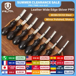 WUTA 1PC Professional Leather Wide Edger Skiver Edge Beveler Sharp M390/DC53 Steel Skiving Thinning Trimming Craft Leather Tools