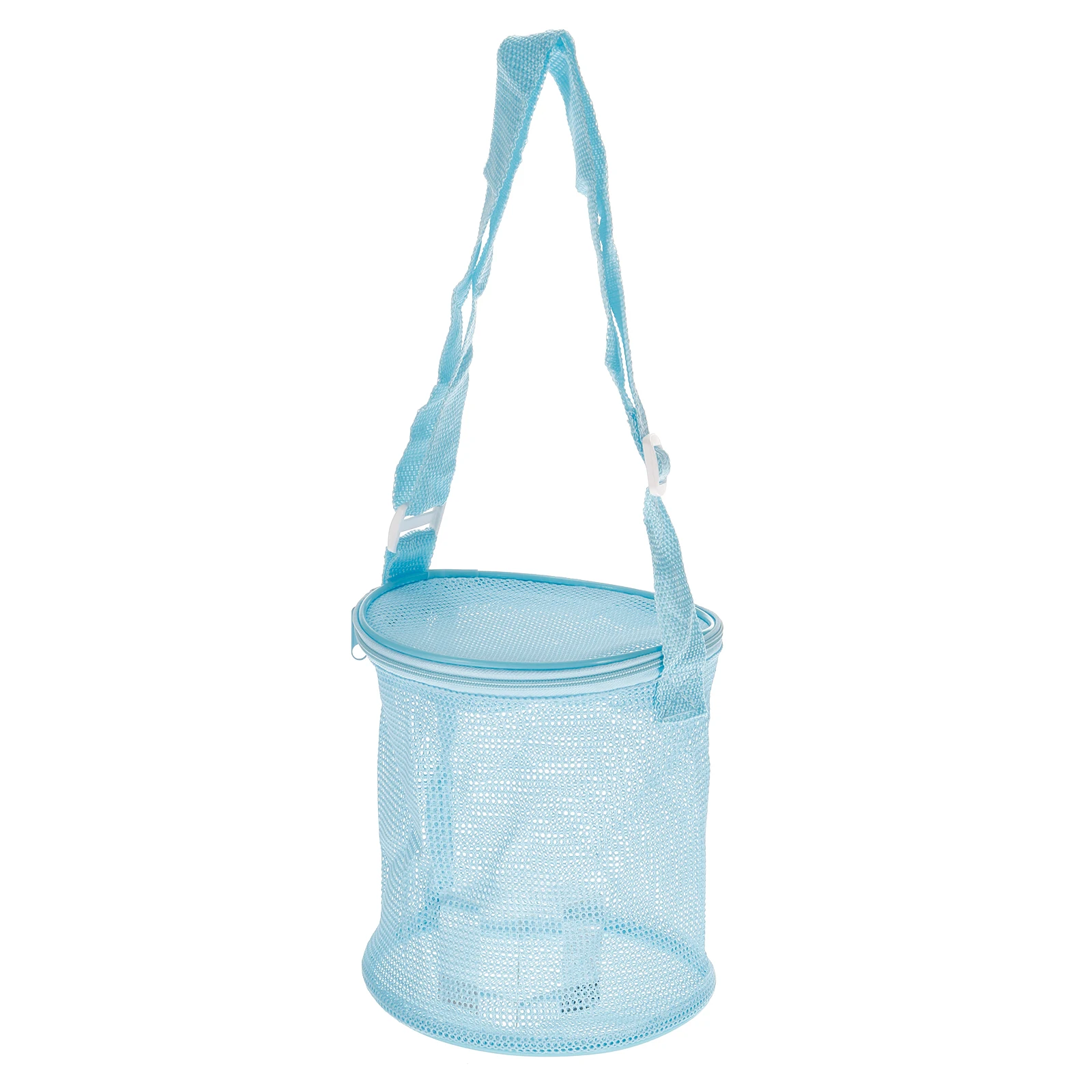 Mesh strandtas Zeeschelpen Mesh Tote Zandbakken Verzamelnetten Zakken met ritssluiting Mesh Shell-opbergtas voor kinderen voor op reis