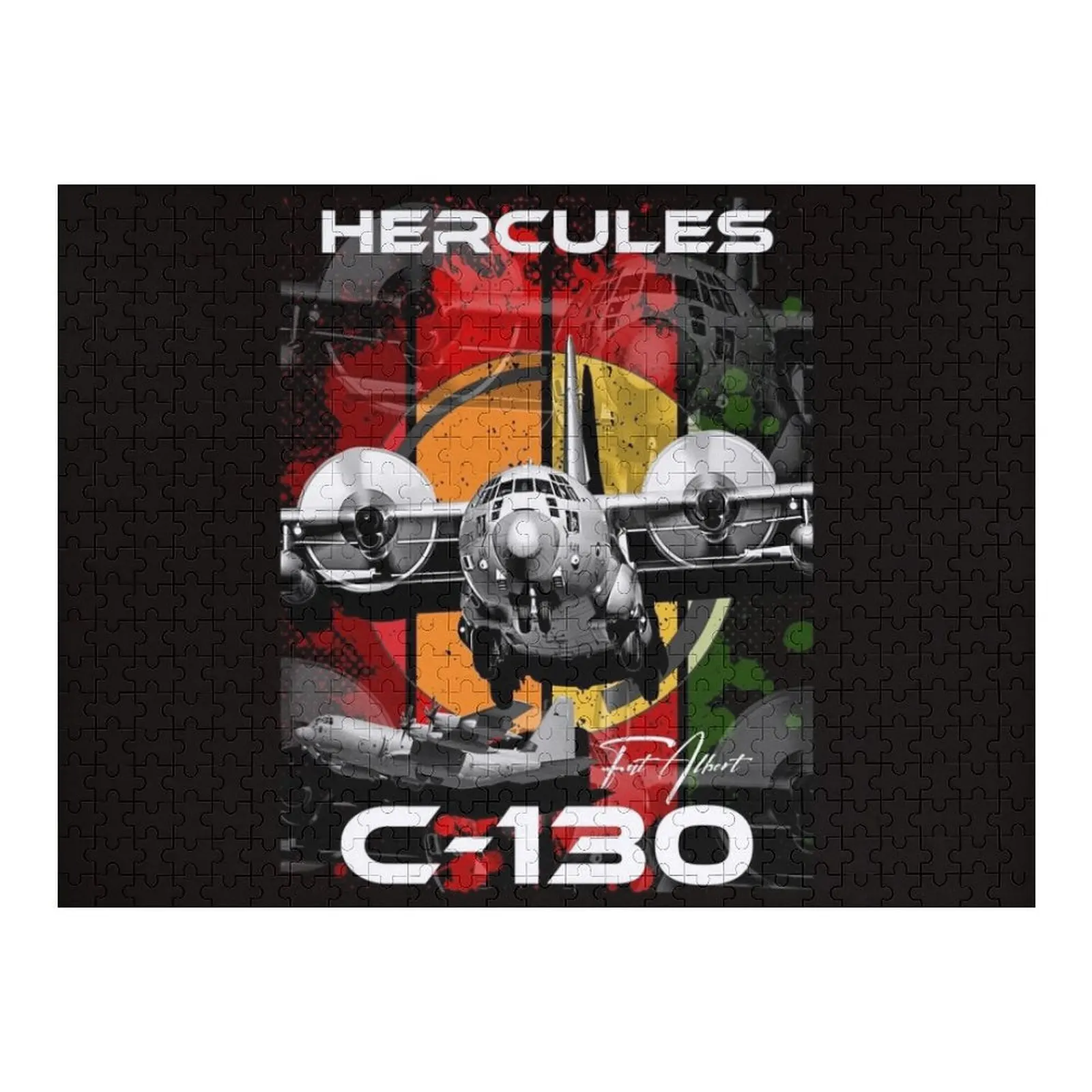 

C-130 Hercules Military Aircraft Jigsaw Puzzle Wooden Name Toddler Toys Personalized Baby Object Puzzle