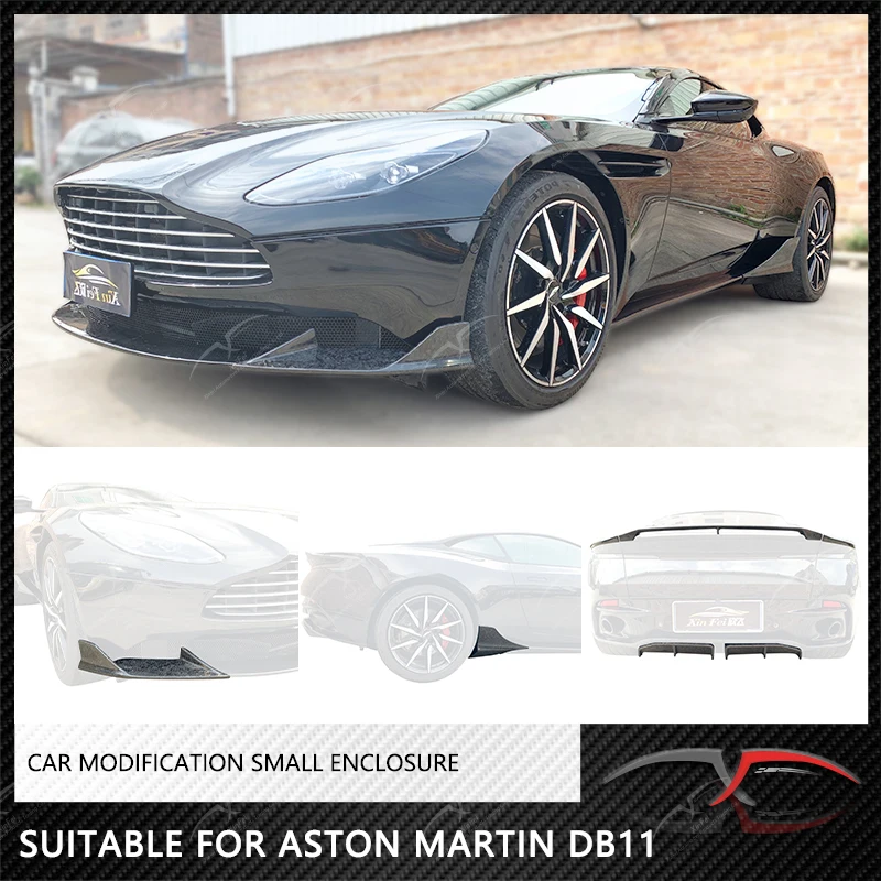 Suitable for Aston Martin DB11 small bumper modification front shovel small front lip carbon fiber front spoiler decoration