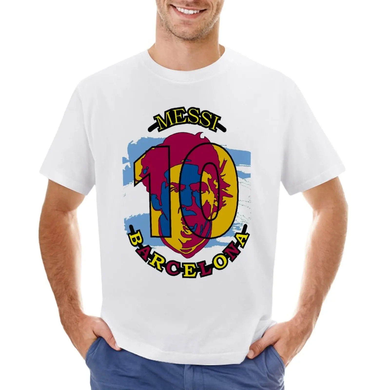 Lionel e Andrés e messi t shirt, no. 10, roupas de lazer de alta qualidade, europa 86, tamanho único, europeu