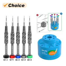 RELIFE RL-078A Rotary Screwdriver Storage Box with RL-728A RL-728B Mobile Phone Motherboard Disassembly Repair Bolt Driver Set