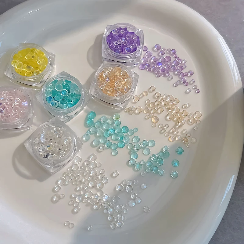 Tamanho misto sereia contas arte do prego strass 3d vidro decorações da arte do prego vestuário mix strass