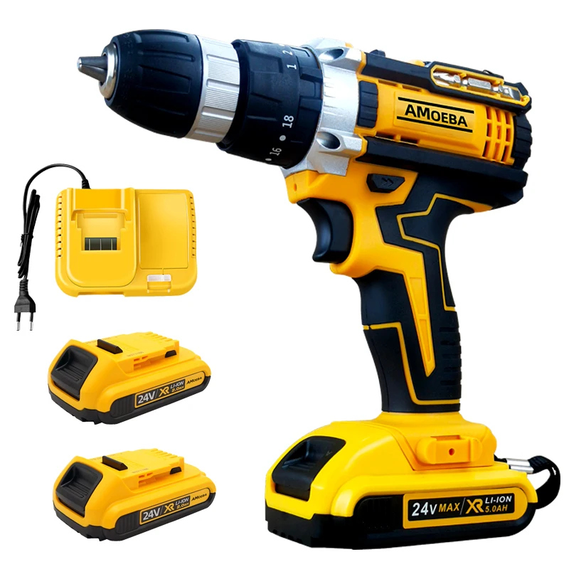 The New Listing power drills Hammer Battery matkap taladro Mini Hand Machine electric cordless drill 21V Tool Set Electric Drill