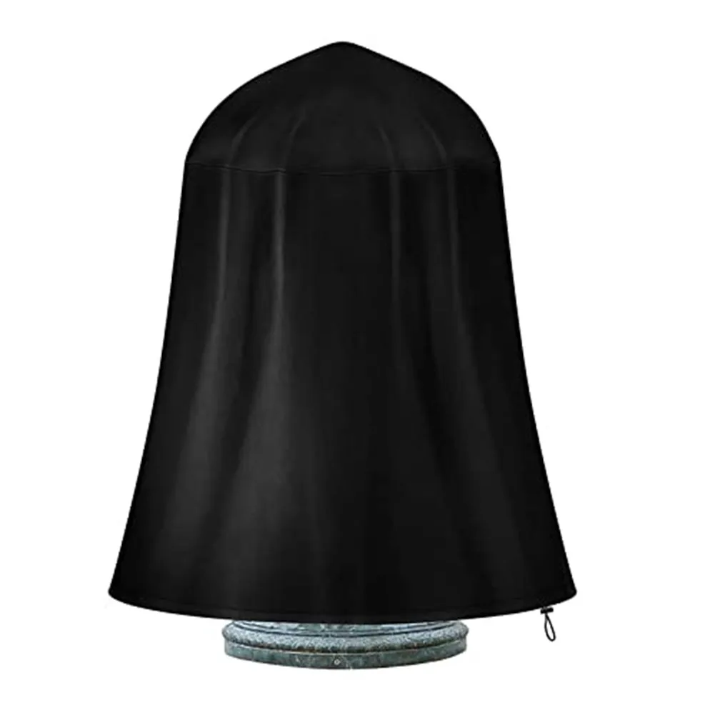 Outdoor Fountain Cover Waterproof with Drawstring for Tiered Fountains and Bird Baths Heavy Duty Protection Against Weather