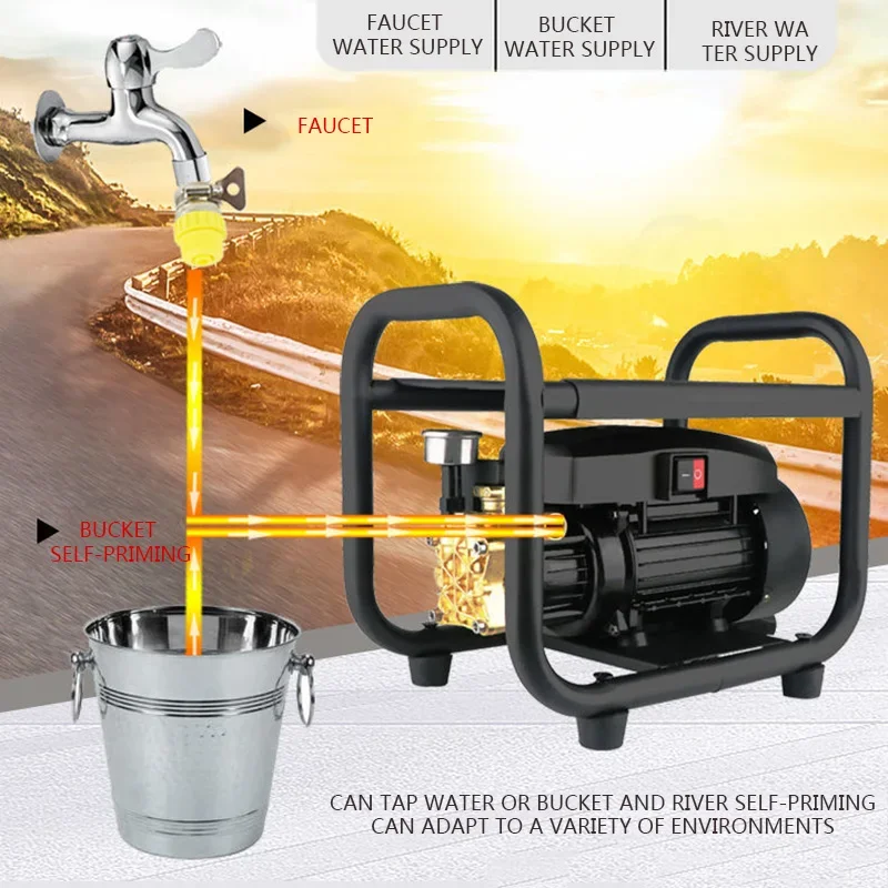 High Pressure Cleaning Machine 220V/3500W Portable Water Gun Foam Cleaning Machine Car Washing Machine