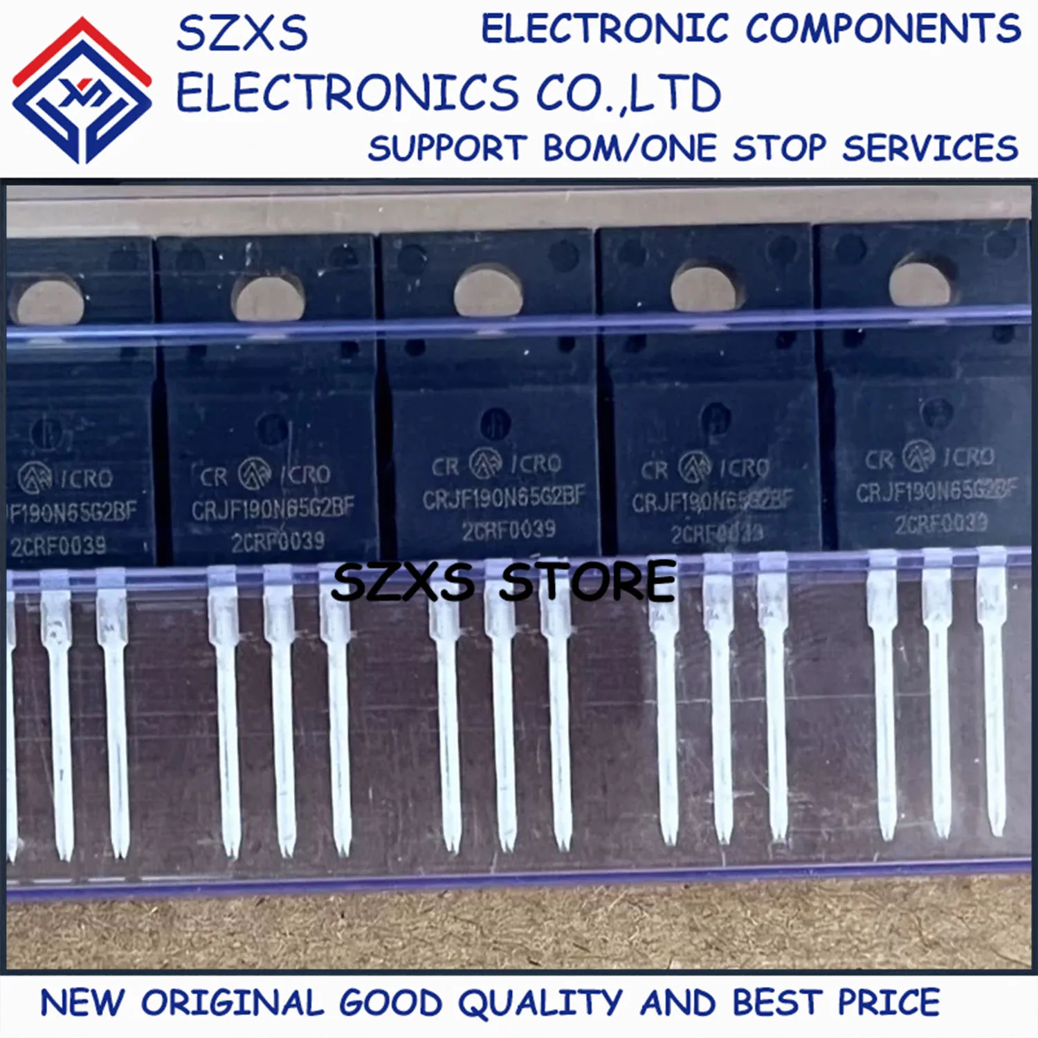 New Original 10Pcs CRJF190N65G2BF TO-220F 650V 19A MOSFET Field Effect Transistor In Stock Electronic Components Good Quality
