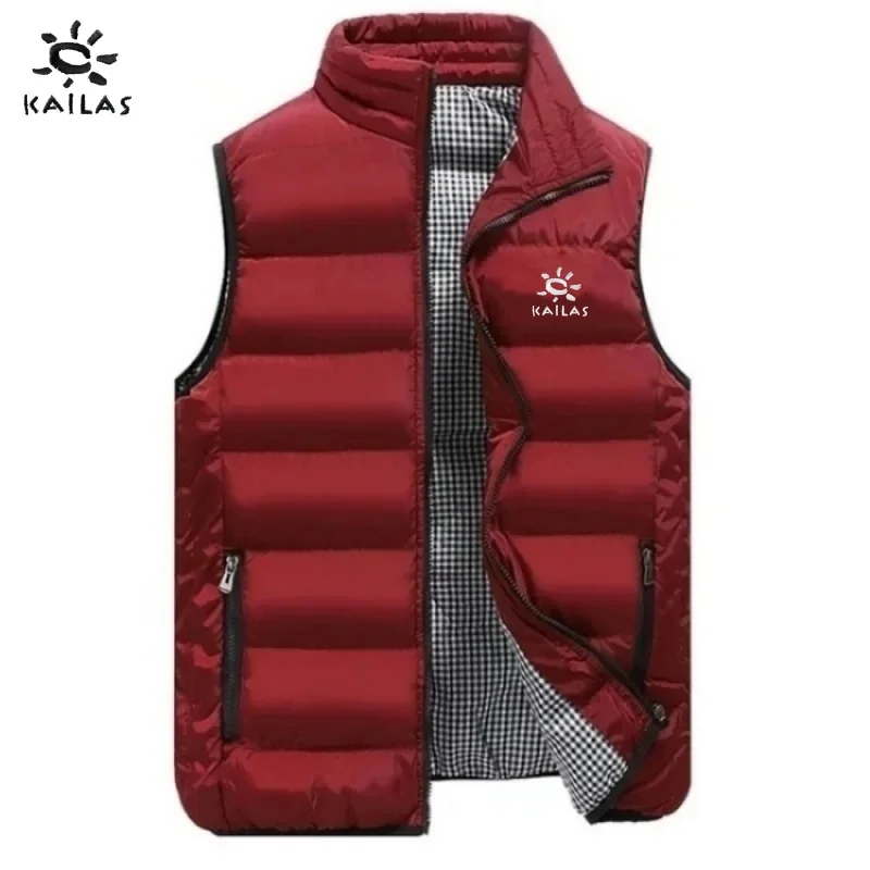 

KAILAS new autumn and winter high-quality warm vest jacket for men, fashionable and casual outdoor windproof versatile jacket to