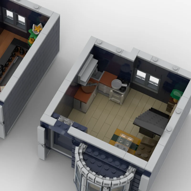 1812 pçs moc vitoriano cidade casa modelo modular blocos de construção montar diy idéia presente natal crianças brinquedo aniversário