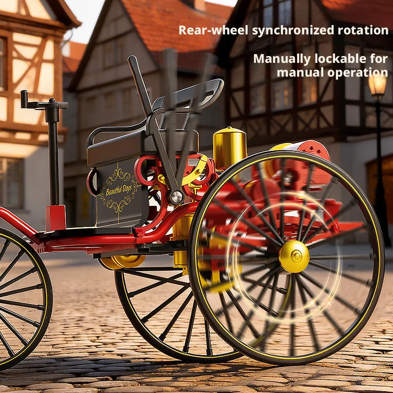Replik-Modellbausatz für ein klassisches Auto-Armaturenbrett im Maßstab 1:10 für Tischdekoration, DIY-Montage, Geschenk für Erwachsene und Kinder – Detail 2