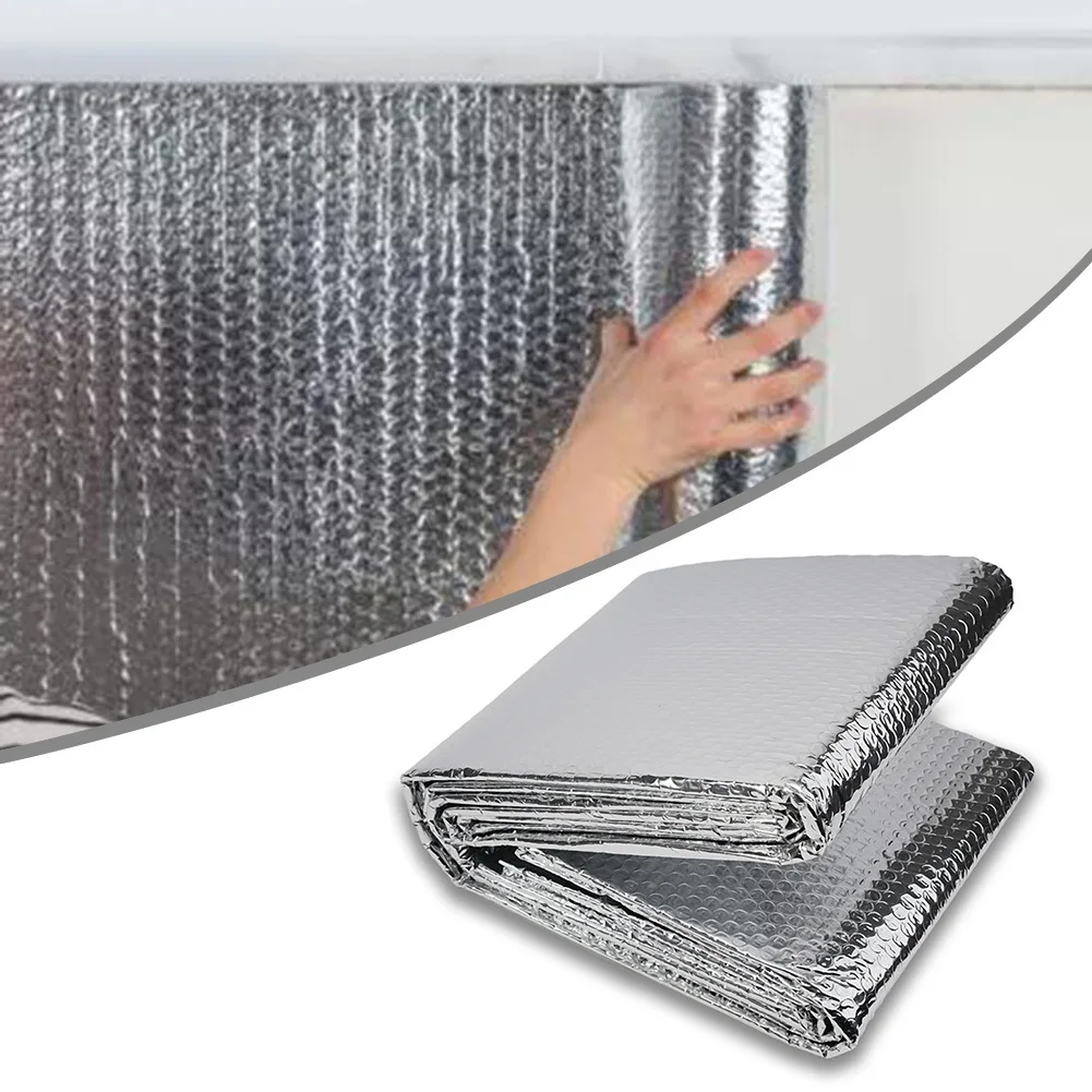 Feuille d'isolation double face en aluminium, accessoires pour système de contrôle de la température à domicile, 5m x 60cm