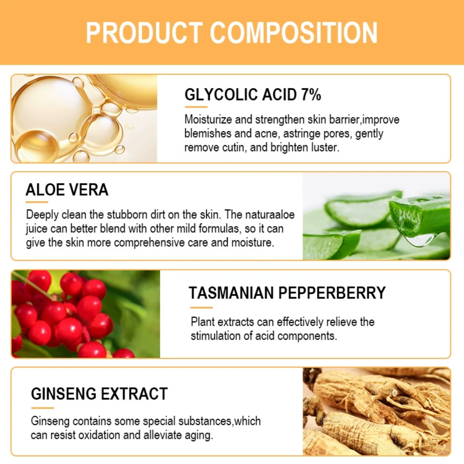 100ml Tonico ringiovanente agli acidi della frutta Rimozione dell'acne Segni Rimozione dell'acne a bocca chiusa Lozione ringiovanente idratante per la pelle