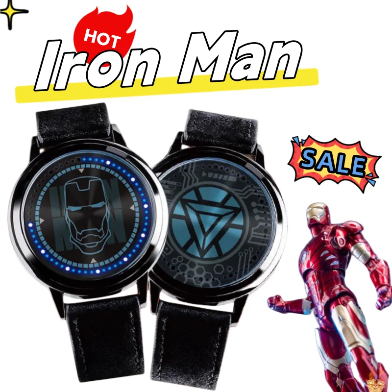 

Iron Man cool cartoon anime character creative personality kawaii good value student peripheral watch decoration birthday gift