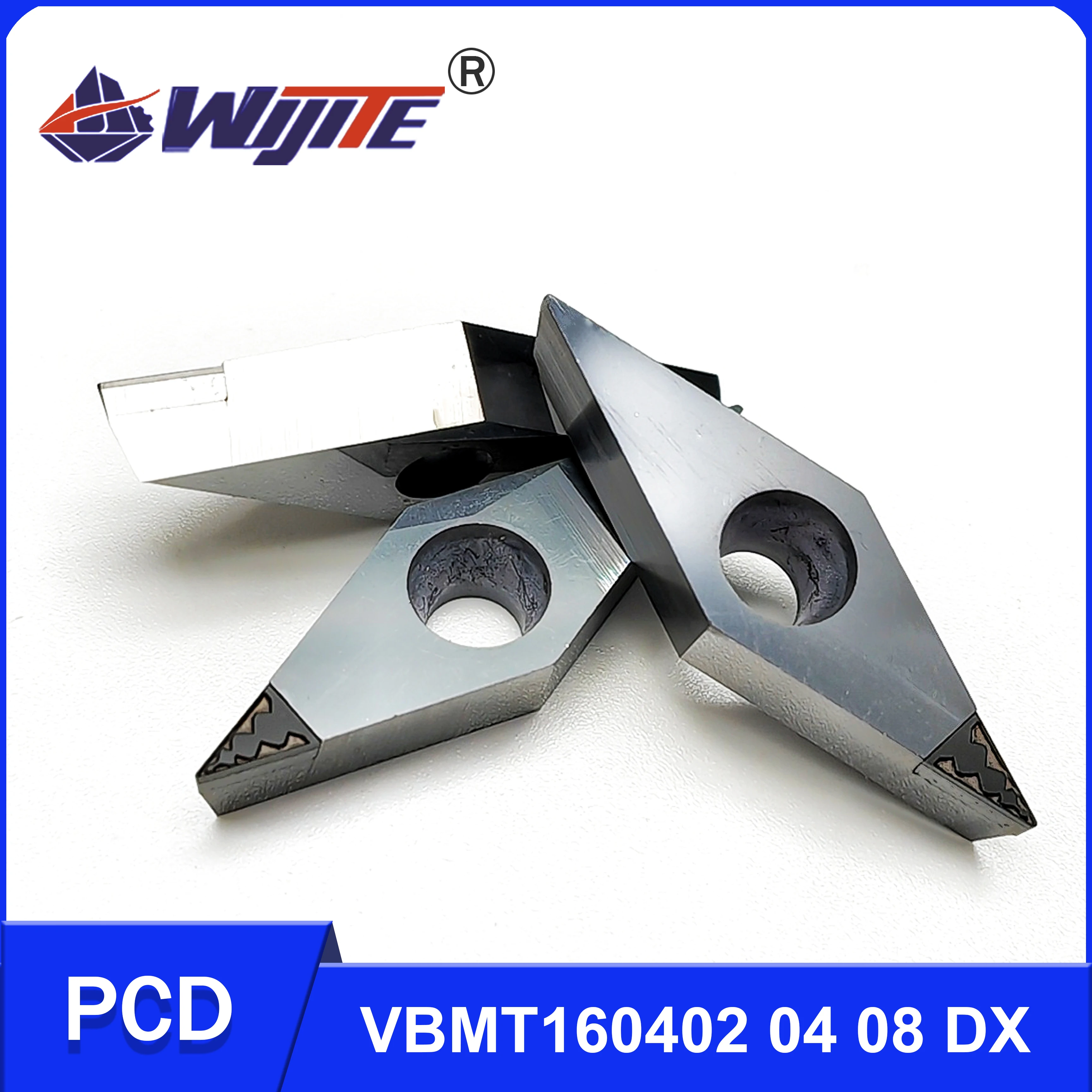 PCD VBMT160402 VBMT160404 VBMT160408 Chip breaking Turning tool used for copper aluminum magnesium fibre glaerrous metals VBMT