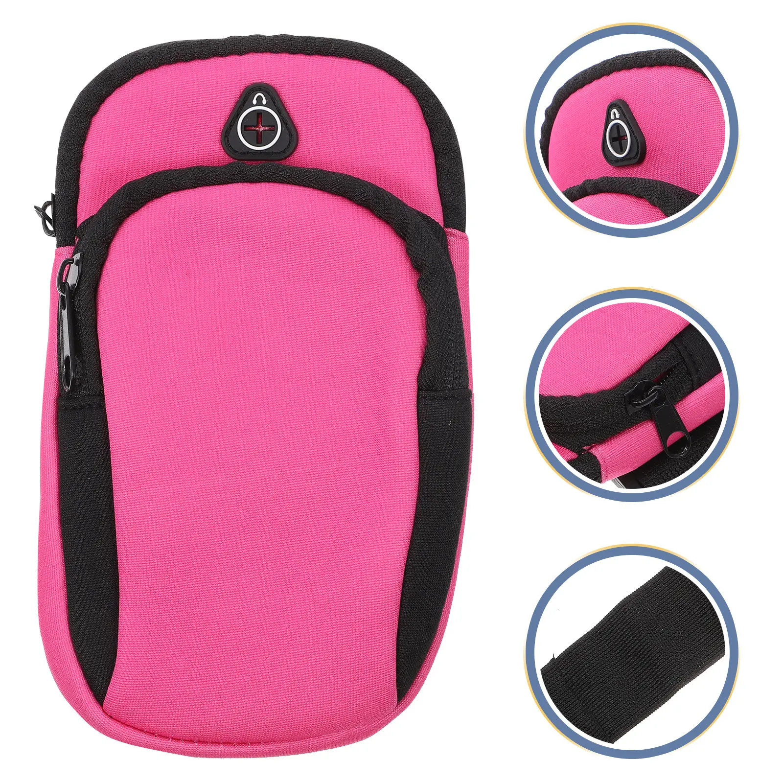 

1Pcs Mobile Phone Arm Bag Waterproof Large Capacity Sports Armband for Running Fitness Climbing Outdoor Use Pink Under 6.5 Inch
