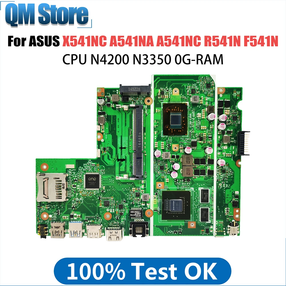 

Notebook Mainboard For ASUS X541N X541NC A541NA A541NC R541N F541N Laptop Motherboard N4200 N3350 GT810M 100% Test OK