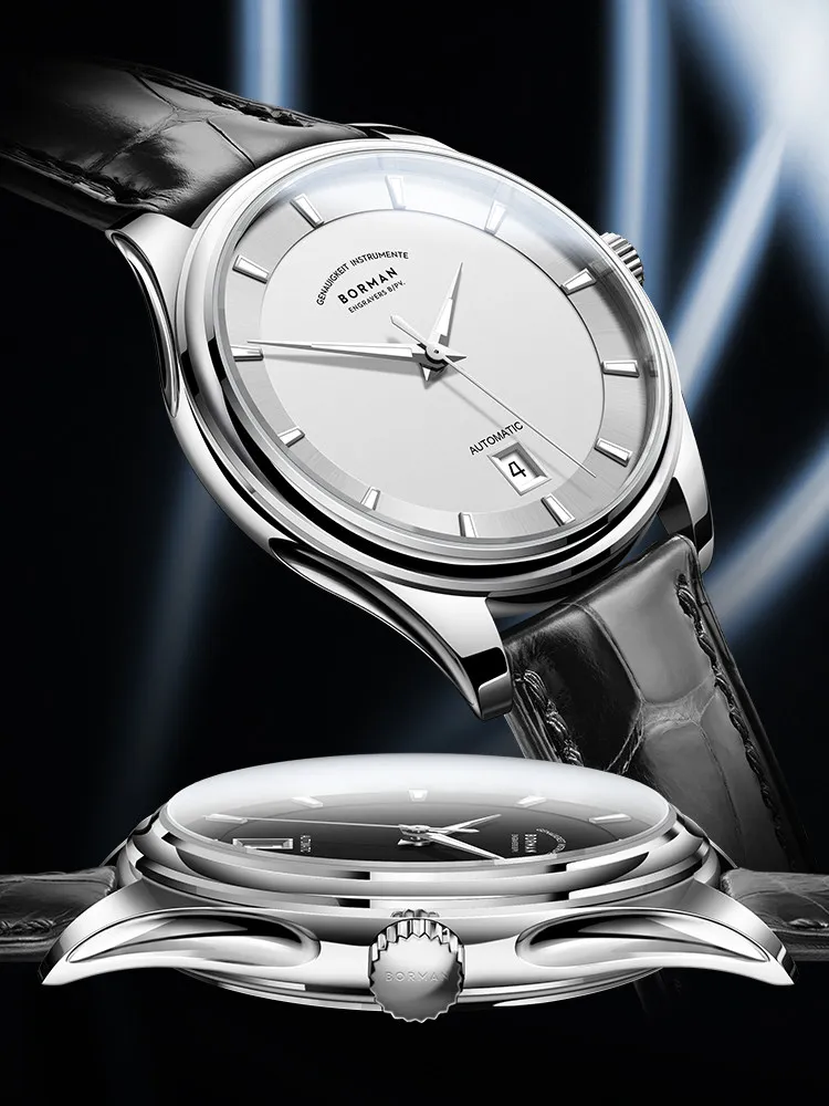 Watch Men's Fully Automatic Mechanical Watch Men's Ultra-thin Luminous Business Leisure Belt Large Three-pin Watch