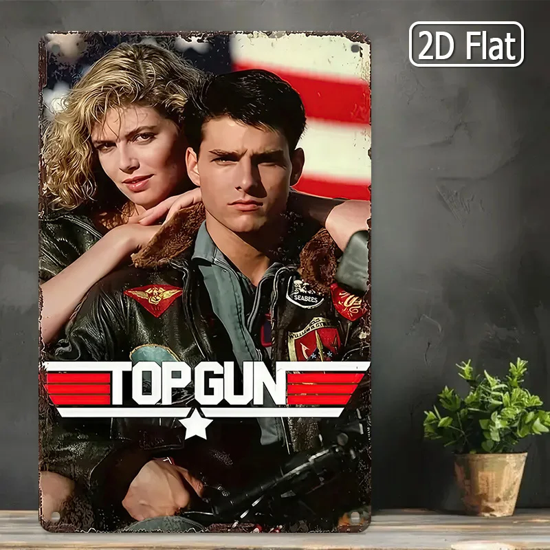 Filmplakat Metallschild - Vintage Retro Blechoptik, Maverick & Charlie Design, Langlebige Wanddekoration für