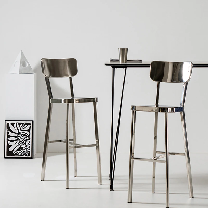 

Luxury Metal Bar Stools Design Modern High Kitchen Chair Home Sillas Para Comedor Restaurant Furniture