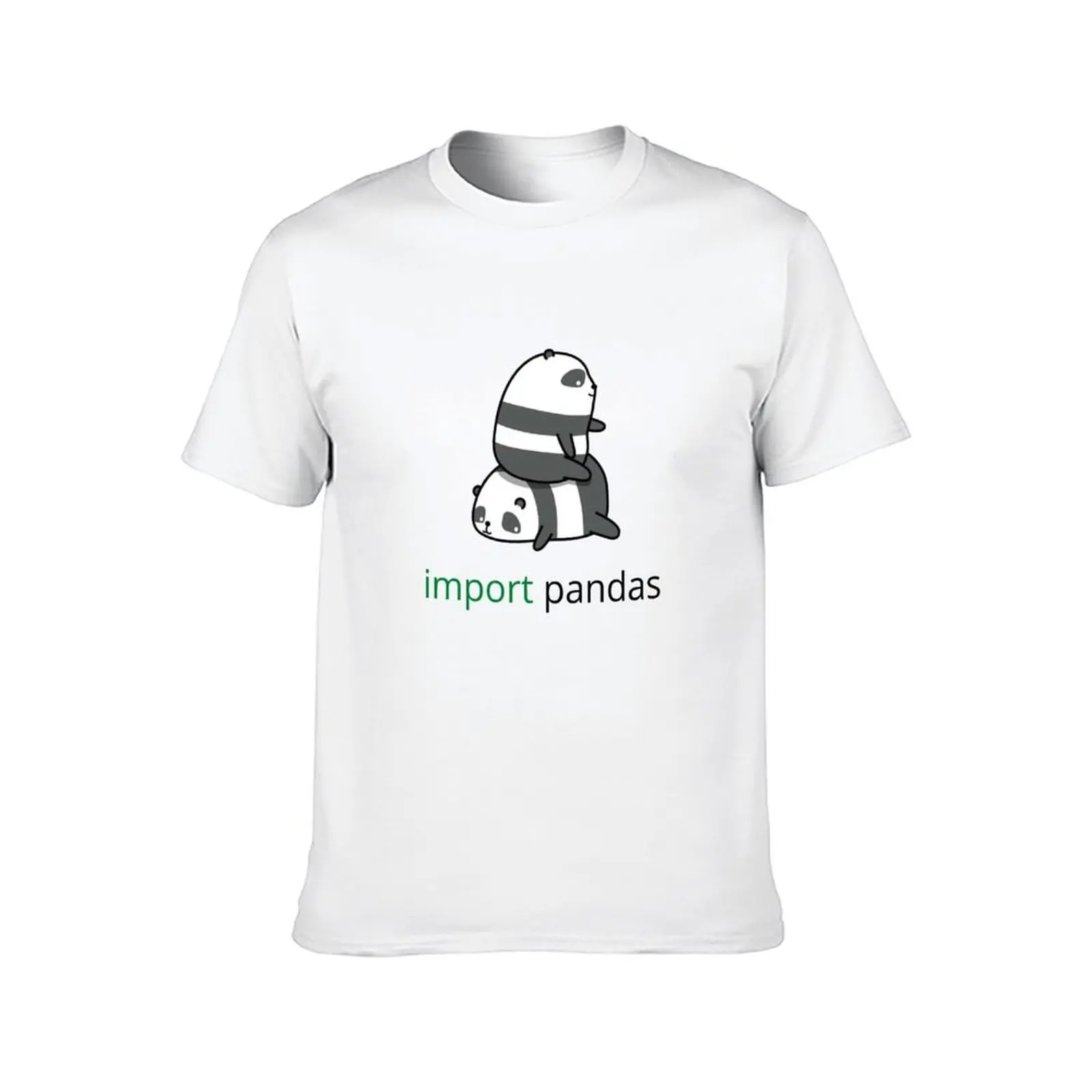 استيراد الباندا بيثون نكتة تصميم تي شيرت تي شيرت رجل عادي تي شيرت فاخر تي شيرت