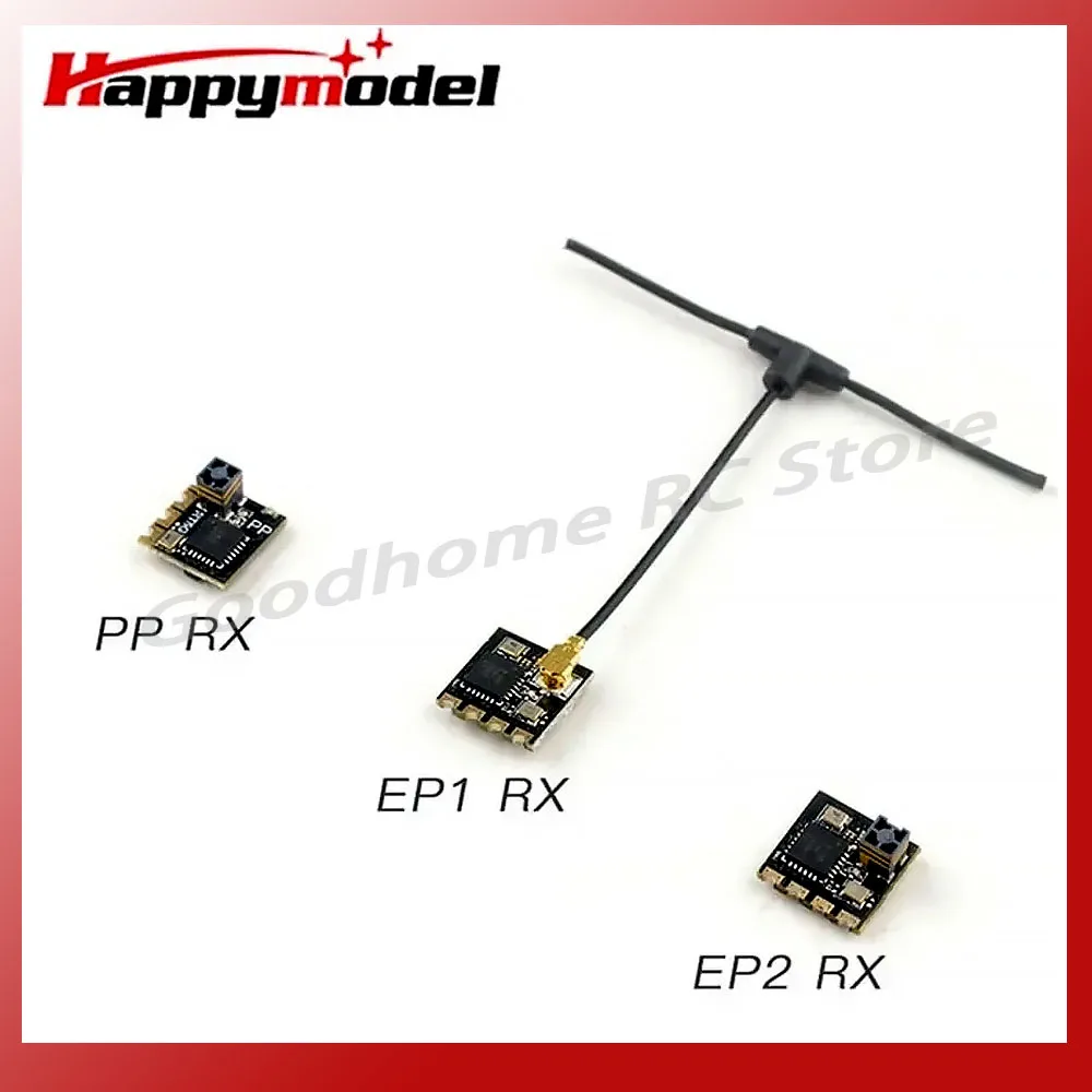 HappyModel ExpressLRS ELRS 2.4G RX SX1280 Nano Long Range Receiver PP EP1 EP2 RX 10X10mm for RC Airplane FPV Long Range LR4 LR7