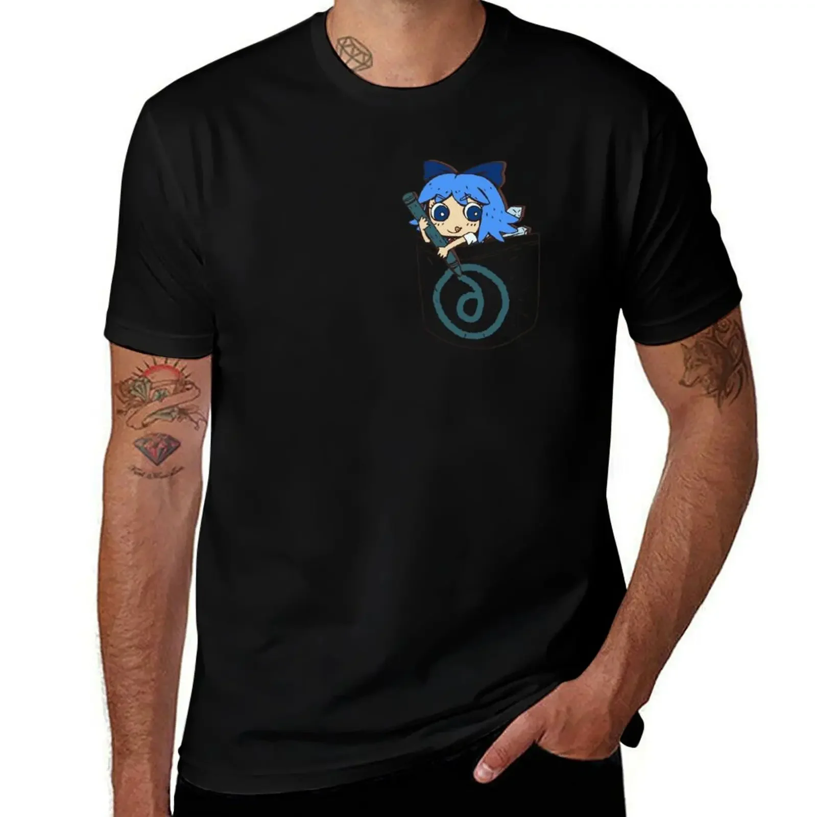 

Pocket Cirno T-Shirt essential t shirt summer clothes mens clothes