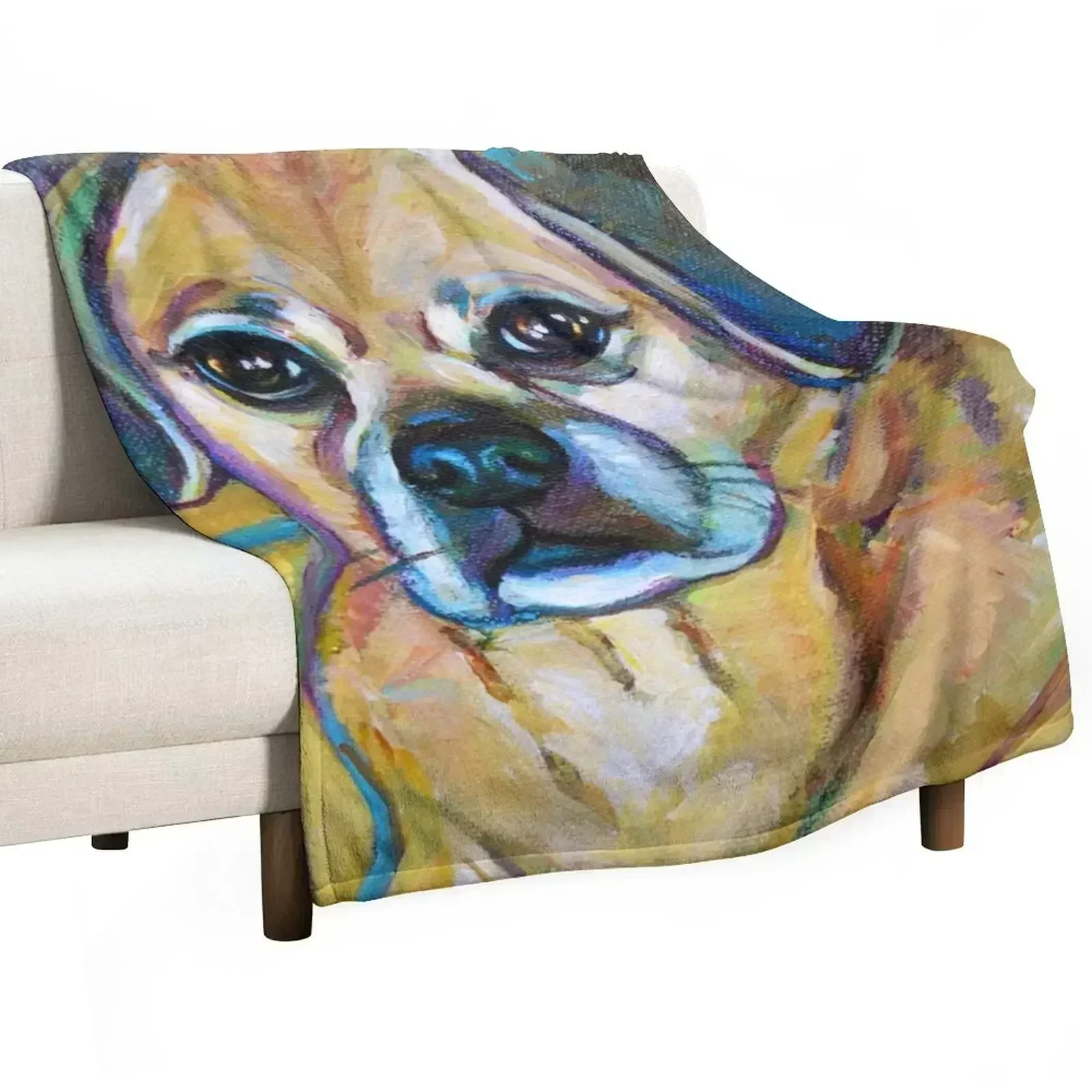 

Cute n' Colorful PUGGLE Throw Blanket cosplay anime Flannel Soft Blankets