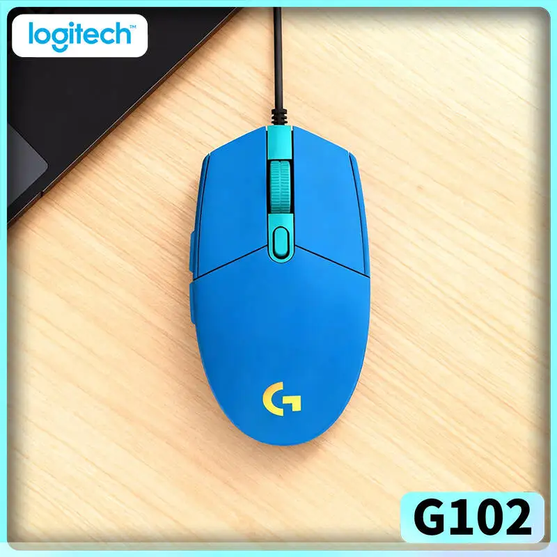 

Logitech G102 Prodigy Gaming Mouse, 1ms Report Rate, 8x Faster Than Standard Mice, RGB Lighting, 6 Buttons for MOBA Games
