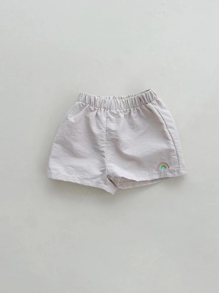 2024 Summer New Baby Loose Rainbow Shorts Cotton Breathable Infant Boy Girl Casual Shorts Fashion Versatile Toddler Clothes