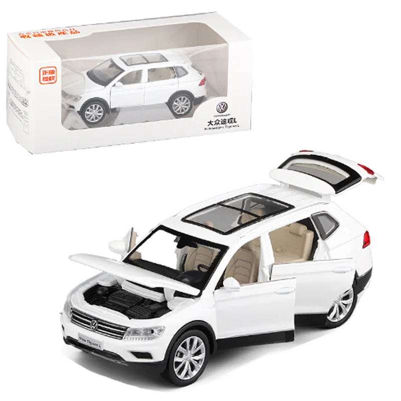 1:32 alloy pull back car toy, high imitation for Tiguan L, door opening music & live & toy car, wholesale