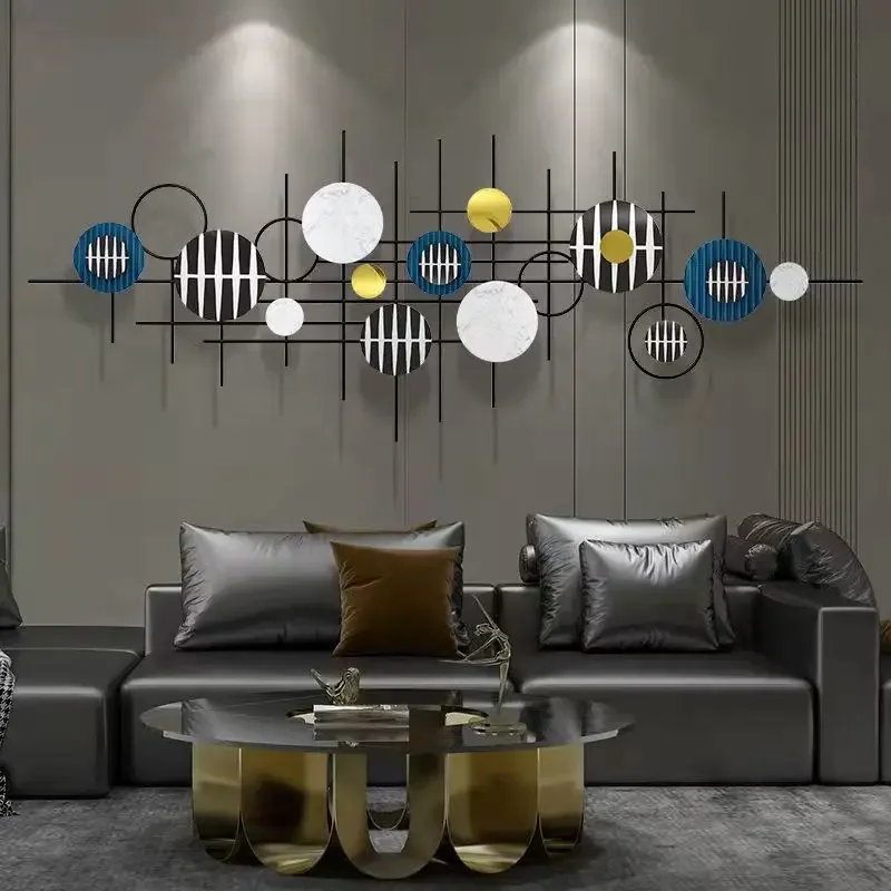 

Nordic Living Room Sofa Background Wall Decoration Light Luxury Bedroom Wall Iron Wall Hanging Hotel Bedroom Wall Decoration