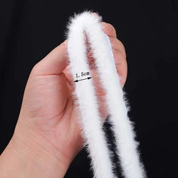 10m Artificial Fur Ribbon 1.5cm Tapes DIY Apparel Sewing Fluffy Trim Trimming Fabric Sewing Costume Plush Fur Stripe Decoration