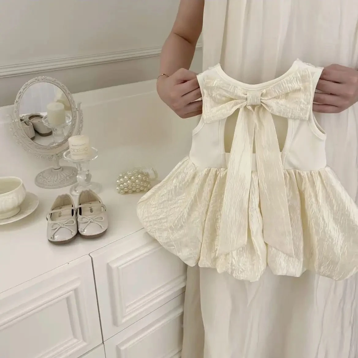 

Летнее платье для маленьких девочек, модное детское платье принцессы без рукавов с большим бантом, детская одежда для девочек на день рождения, одежда для детей от 0 до 7 лет