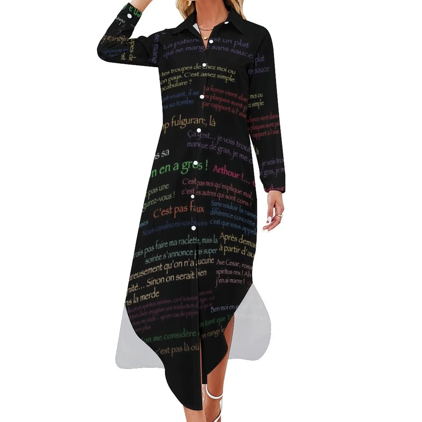 

Kaamelott Long Sleeved Shirt Dress Elegant gowns Women's summer skirt clothes