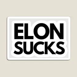 Elon Sucks Tesla Bumper Sticker Vinyl De  Magnet Magnetic  Home Colorful Funny Toy Stickers Holder Baby for Fridge Organizer