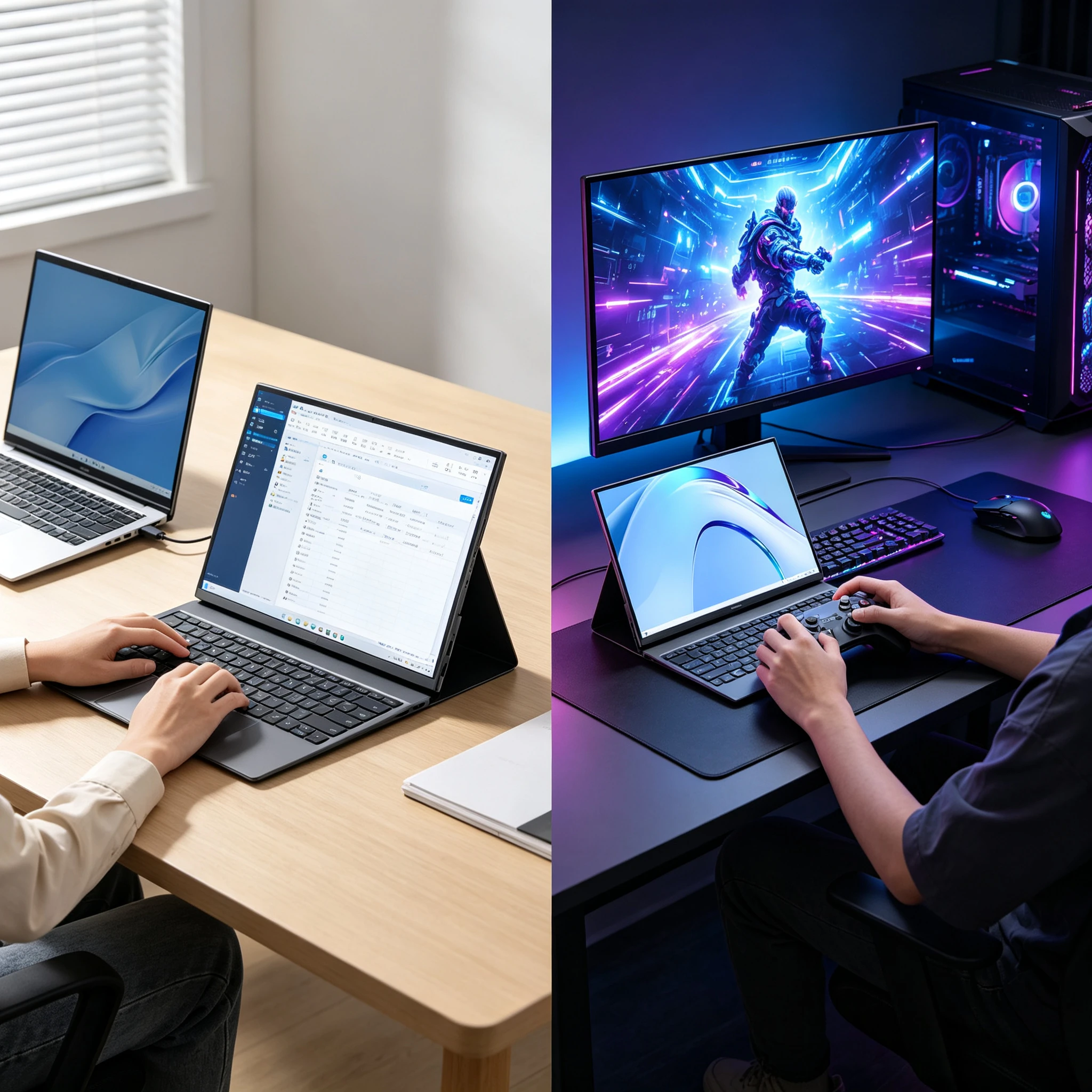 16 Inch Portable IPS Monitor 1080P Resolution 120Hz High Refresh Rate External Screen For Office Game Entertainment