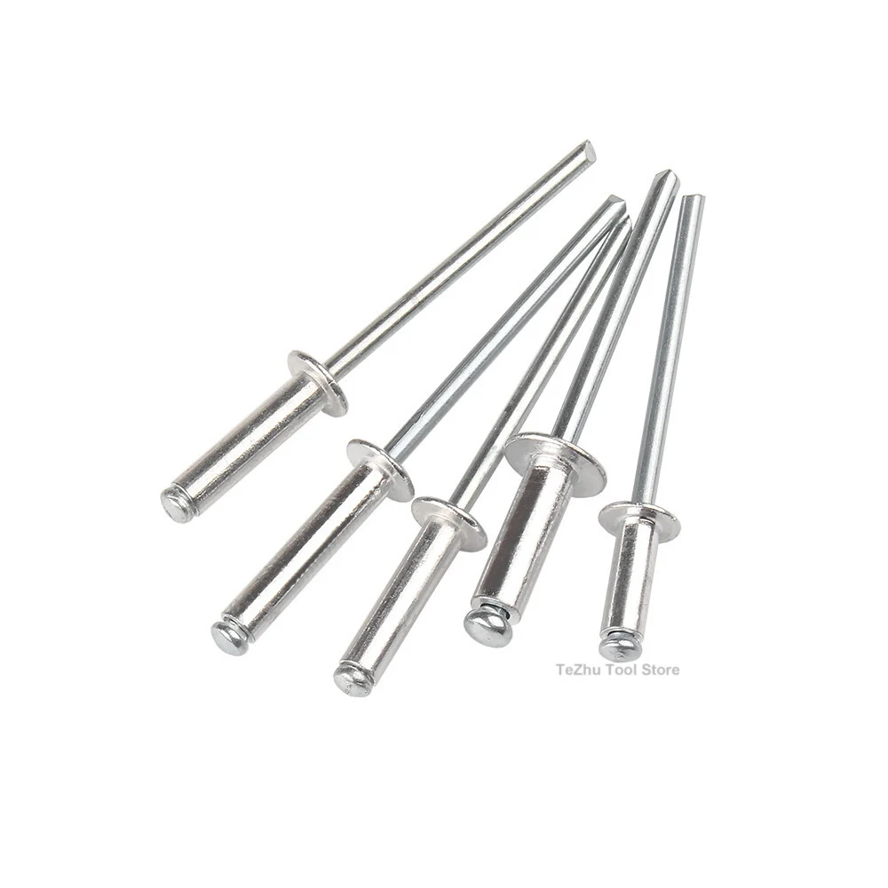 Aluminum Round Head Rivet Pull Anchor Dome Head Blind Steel Shank Mandrel Exhaust Rivet M2.4 M2.8 M3 M3.2 M3.6 M4 M5 M6.4