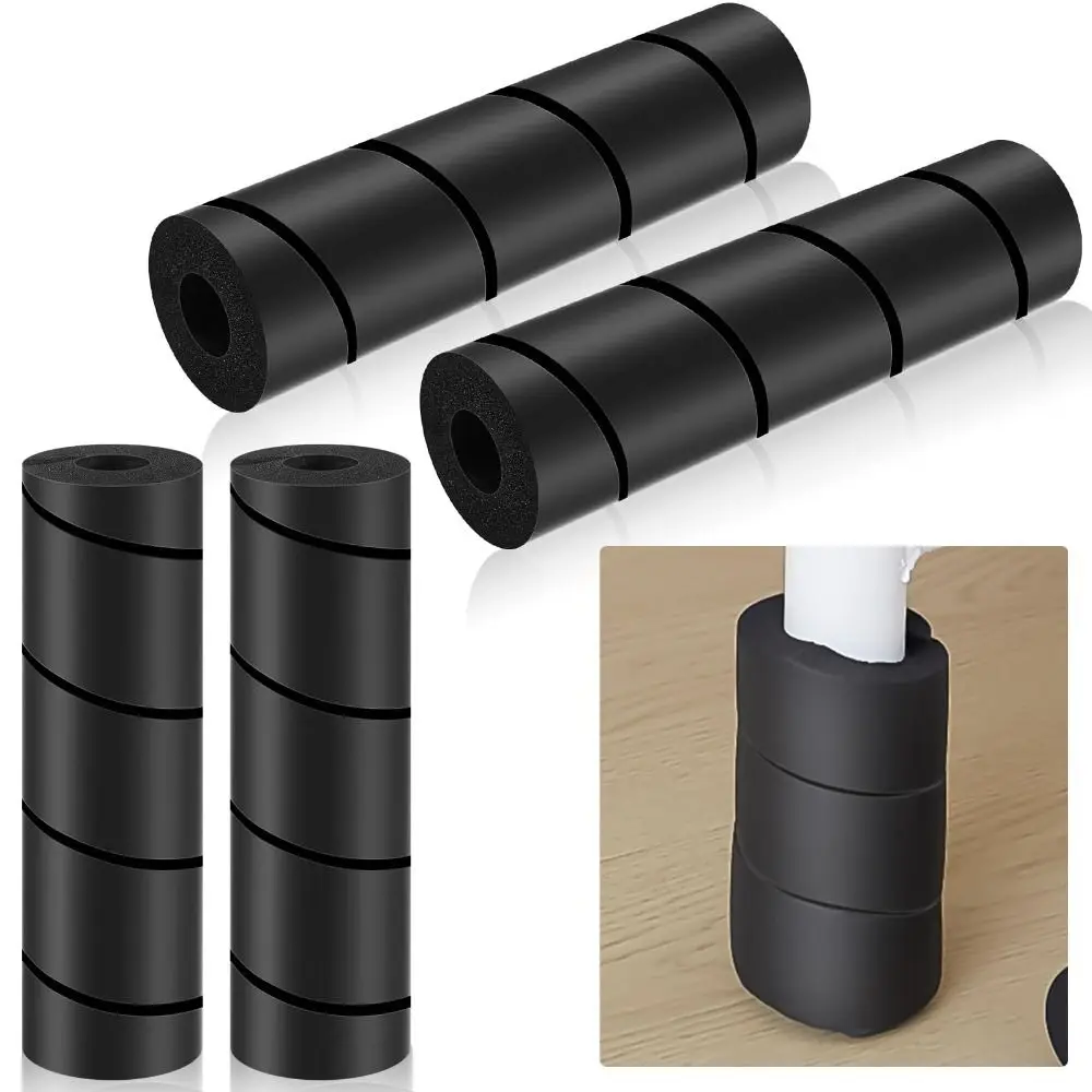 Durable 6inch Furniture Toe Protector Anti-collision Threaded Design Bed Frame Leg Covers Flexible Adjustable Bed Leg Protectors